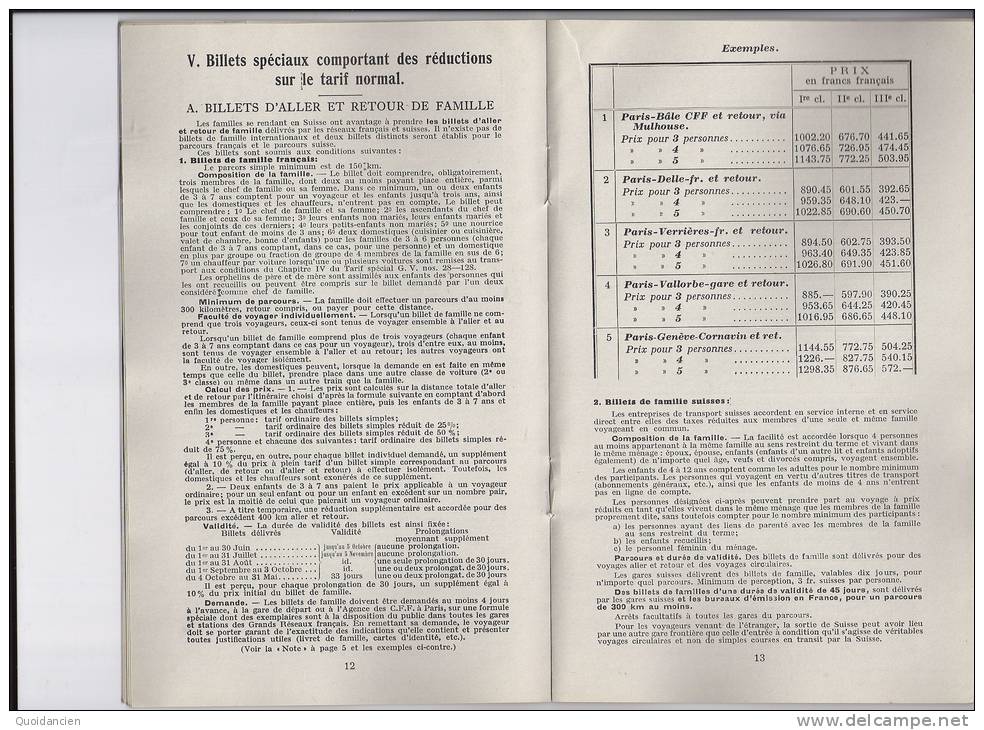 Voyage En SUISSE  - CHEMINS DE FER FEDERAUX  - 1931  - Renseignements  Et  Billets - Non Classés