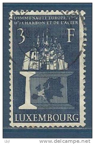 LUXEMBOURG , 3 F , Communauté Européenne Du Charbon Et De L'Acier , Carte De L'Europe , 1956 - Oblitérés