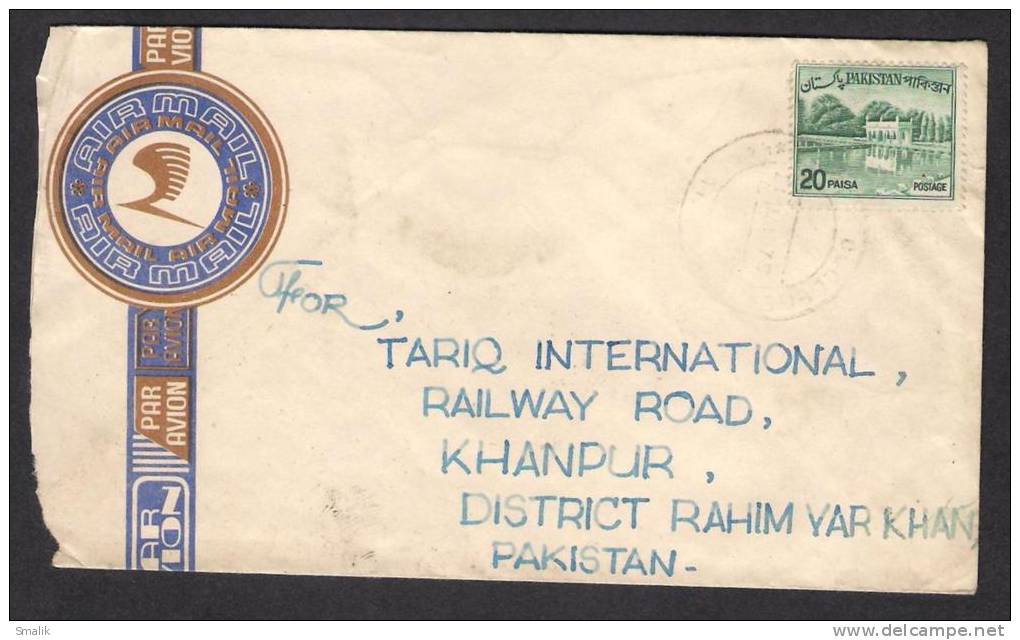 PAKISTAN Postal History Cover Shalimar Garden - Pakistan