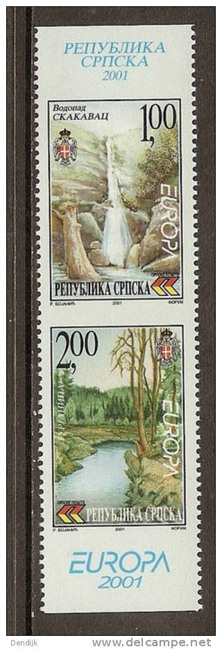 Europa CEPT 2001: Bosnie Servie / Bosnia Servia / Bosnien Serbische Republik / Republik Srpska ** - 2001