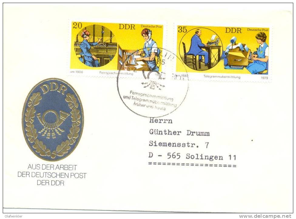 1979 Fernsprechvermittlung  Mi 2400-1 / Sc 1988-9 / YT 2068-9 FDC/PDJ [ls] - Brieven En Documenten