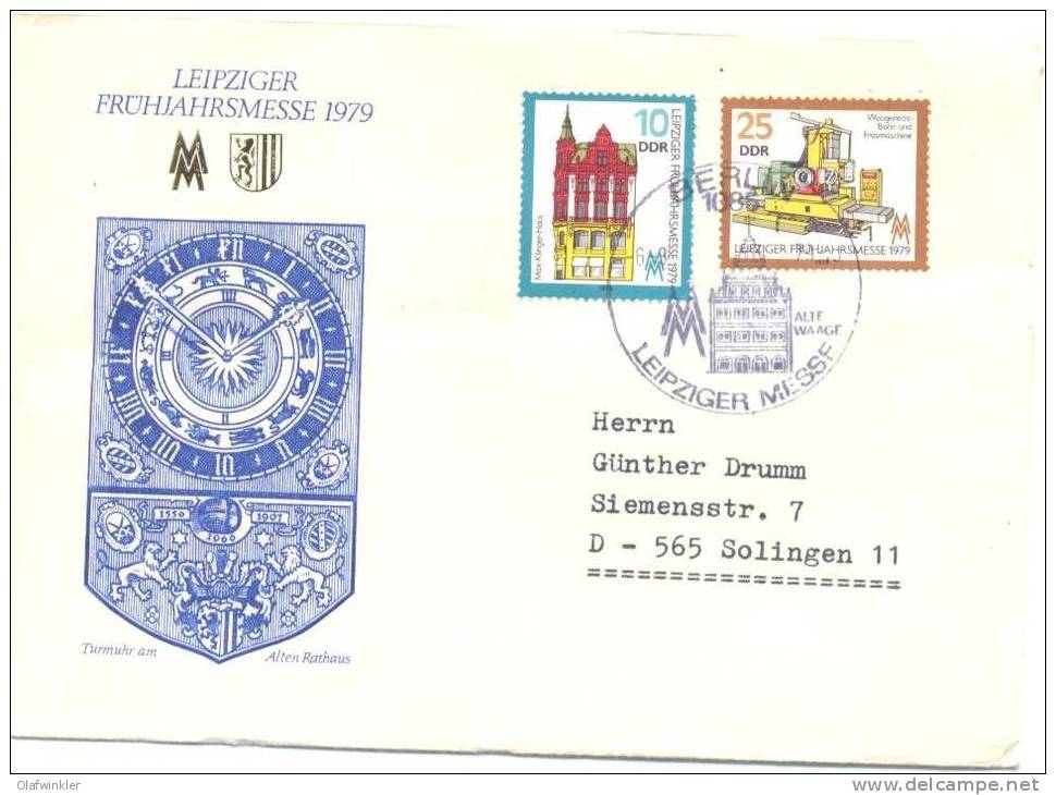 1979 Leipziger Frühjahrsmesse Mi 2403-4 / Sc 1991-2 / YT 2070-1 FDC/PDJ [ls] - Lettres & Documents