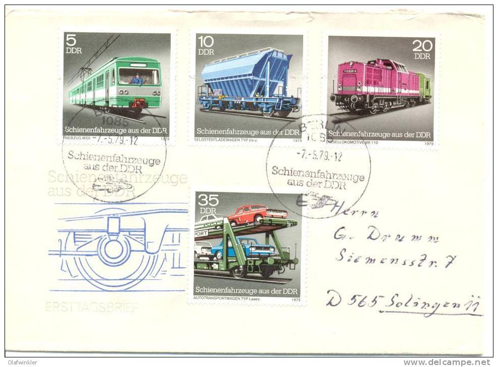 1979 Schienenfahrzeuge  Mi 2414-7 / Sc 2001-4 / YT 2079-82 FDC/PDJ [ls] - Lettres & Documents