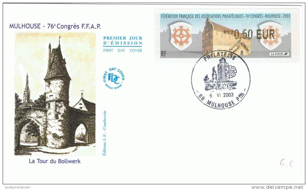 Dist 20 - Distributeur N° 541 Sur FDC Congrès Philatélique à Mulhouse - 1999-2009 Illustrated Franking Labels