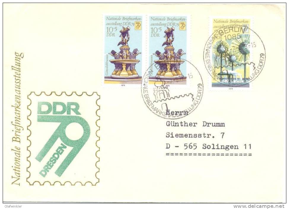 1979 Nationale Briefmarkenausstellung DDR '79  Mi 2441-2 / Sc 2029,B187 / YT 2106-7 FDC/PDJ [ls] - Covers & Documents