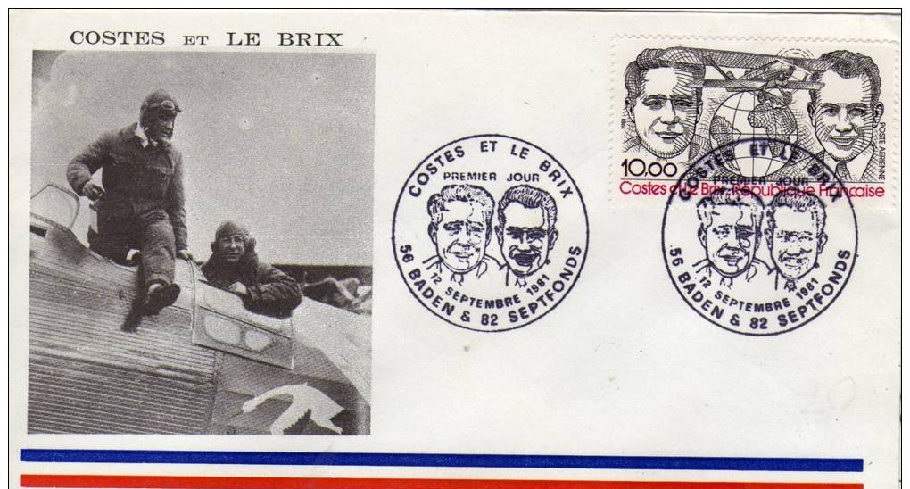 56  BADEN  Dieudonné Coste 1892/1973  Joseph Le Brix 1899/1931 - Flugzeuge