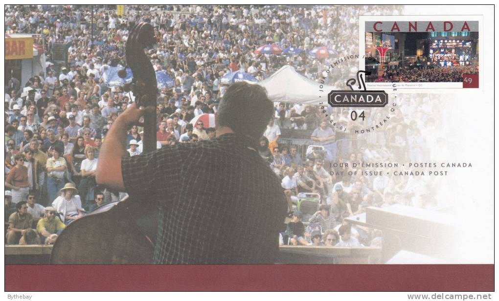 Canada FDC Scott #2021 49c Festival International De Jazz De Montreal - Tourist Attractions - 2001-2010