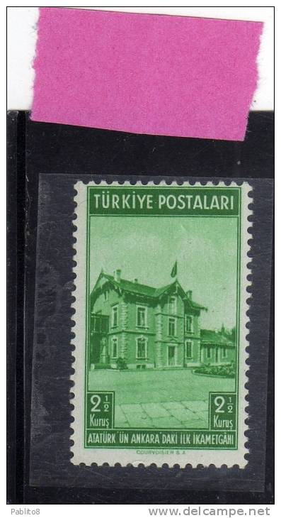 TURCHIA - TURKÍA - TURKEY 1939 DEATH ANNIVERSARY PRESIDENT ATATURK - ANNIVERSARIO DELLA MORTE DEL PRESIDENTE MNH - Nuovi