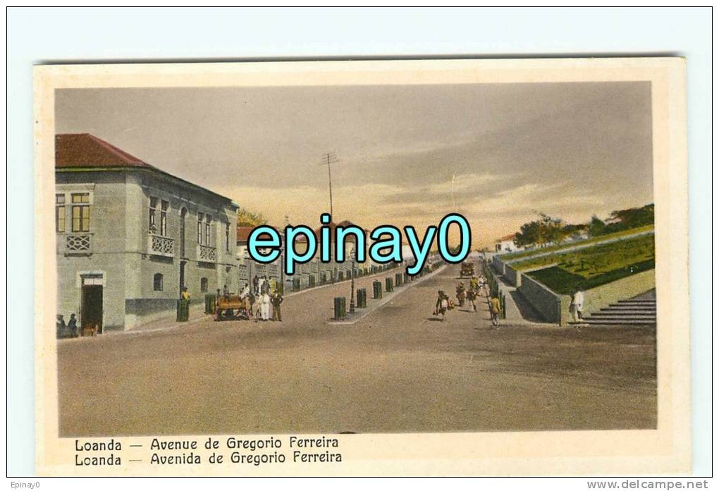 B - ANGOLA - LOANDA - Avenue De Gregorio Ferreira  - édition Souza Fontes - Angola