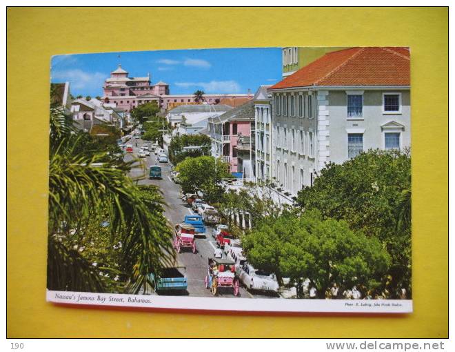 Nassau"s Famous Bay Street,a Lot Of Cars - Bahamas