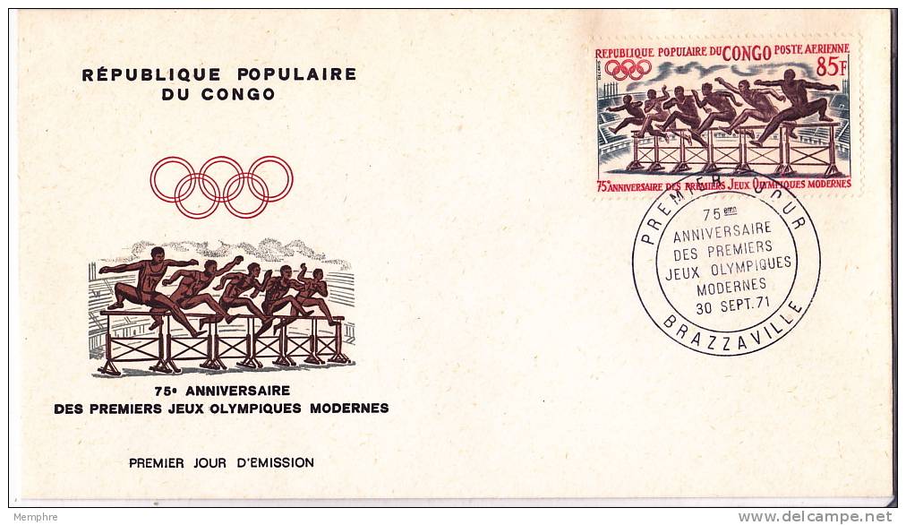 1971   75è Ann Jeux Olympiues Modernes  Course à Obstacles - FDC