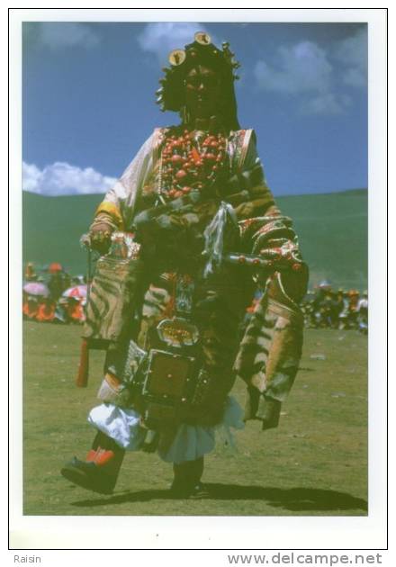 Khampa Litang Tibatan Horse Festival Kham East Tibet   Non Circulé ( 15 X 11,5 Cm) TBE - Tíbet