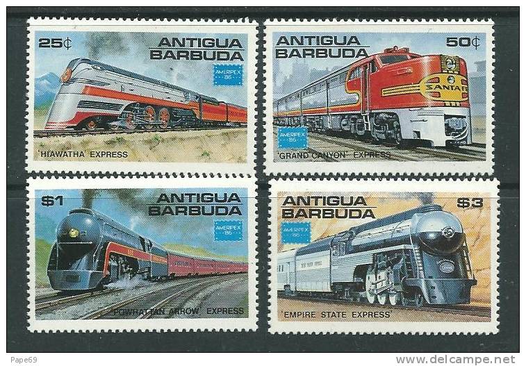 Antigua & Barbuda N° 912 / 15 XX "Ameripex 86" Expo Phila. Inter. à Chicago, Les 4 Valeurs  Sans Charnière, TB - Barbuda (...-1981)