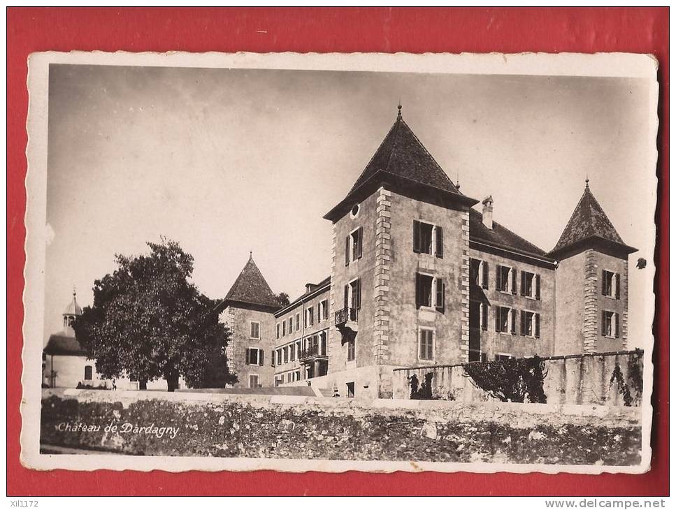 Q0003 Chateau De Dardagny.Tombola No 957 Restauration Du Château,11.9.1932,Tampon Droit Des Pauvres Dép.Justice Police. - Dardagny