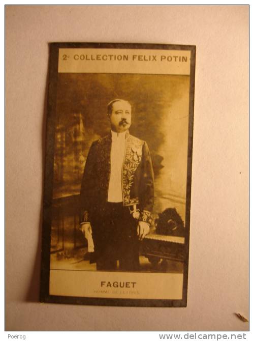 IMAGE PHOTO BROMURE - 2ème COLLECTION FELIX POTIN - EMILE FAGUET - HOMME DE LETTRES -  PHOTO PIROU - Félix Potin