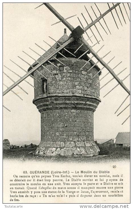 CPA 44 GUERANDE LE MOULIN DU DIABLE - Guérande