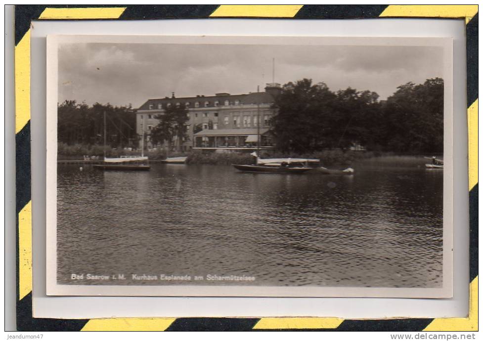 VERITABLE CARTE PHOTO. - . BAD SAAROW I.M. KURHAUS ESPLANADE AM SCHARMÜTZELSEE. NON CIRCULEE SUPERBE ETAT - Bad Saarow