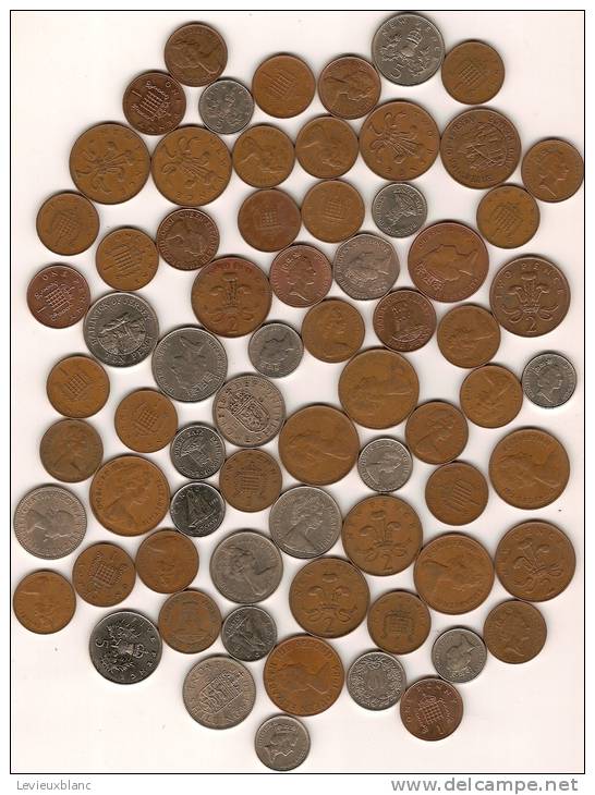 Lot De Monnaie En Vrac /ANGLETERRE/70piéces/20 éme Siécle      BIL13 - Lots & Kiloware - Coins