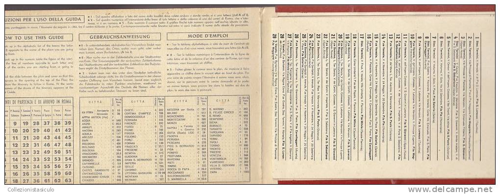 $-346- Cartina Di Roma - 63 Itinerari 1939 - Ala Littoria - Agip Italoil - Cartes Routières
