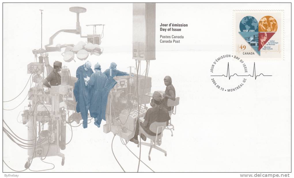 Canada FDC Scott #2056 49c Montreal Heart Institute (with Gripping Indents) - 2001-2010