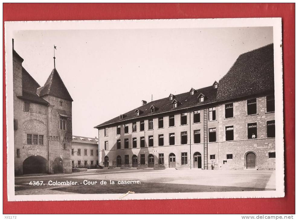 Q0033 Colombier Cour De La Caserne, Militaire. Visa Censure 1939,non Circulé. SG 4367 - Colombier