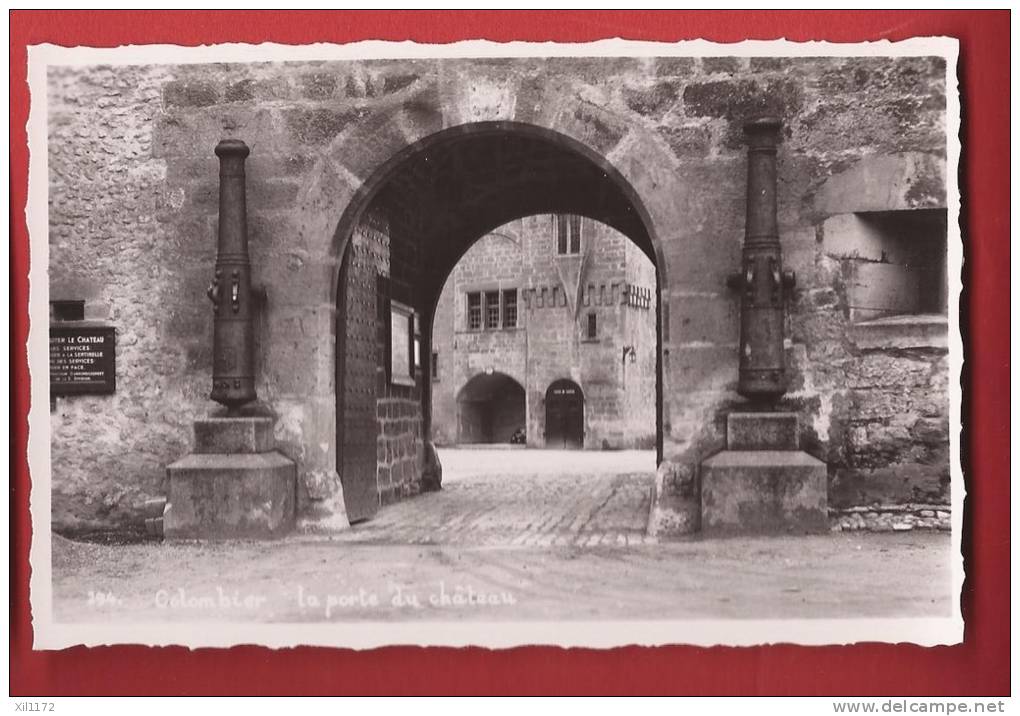 Q0034 Colombier La Porte Du Chateau. Visa Censure 1939,non Circulé. Carte-Photo. - Colombier