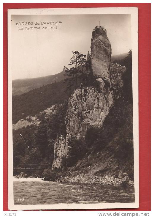 Q0036 Gorges De L'Areuse, La Femme De Loth,Cachet 1931. Perrochet 333 - Other & Unclassified