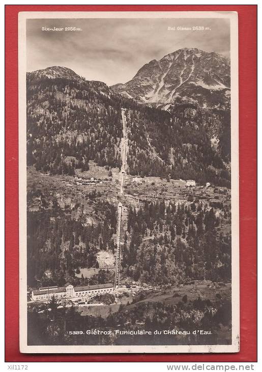 Q0048 Giétroz Finhaut, Funiculaire Du Château D'Eau. Six-Jour Et Bel Oiseau.Non Circulé. SG 5389 - Finhaut