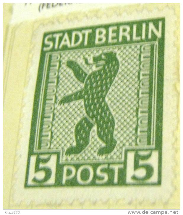 Germany 1948 Bear Arms Of Berlin 5pf - Mint - Berlín & Brandenburgo