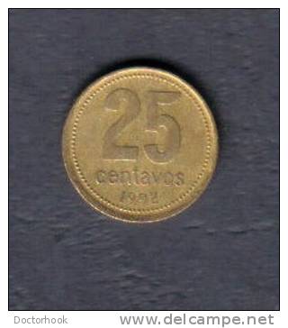 ARGENTINA   25 CENTAVOS 1992 (KM # 110.1) - Argentinië