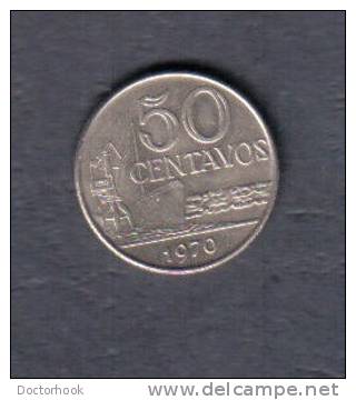 BRAZIL   50 CENTAVOS 1970 (KM # 580a) - Brésil