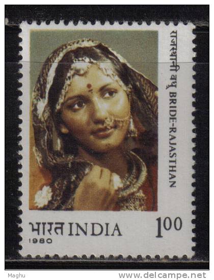India MNH 1980, Rajasthan, Brides In Tradional Costumes Series., - Ungebraucht