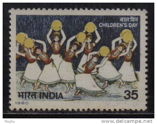 India MNH 1980, Childrens Day, Dance, - Ungebraucht