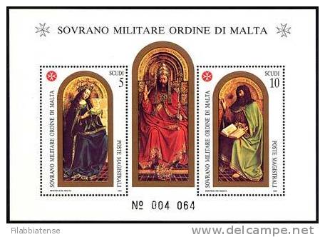 1989 - Sovrano Militare Ordine Di Malta BF 27 Quadro Di Van Eyck   ++++++++ - Gemälde