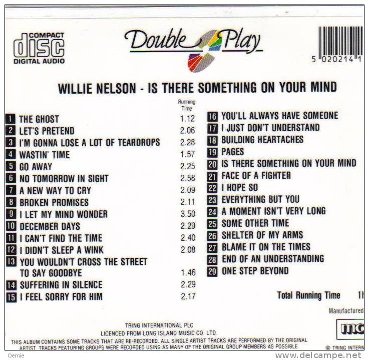 Willie Nelson°°°°  Is There Something On Your Mind - Country Et Folk