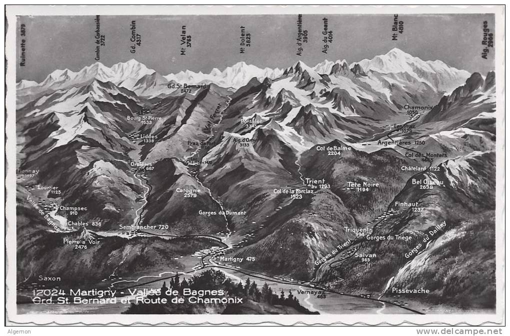 3994 - Martigny-Vallée De Bagnes Grd St-Bernard Et Route De Chamonix - Bagnes