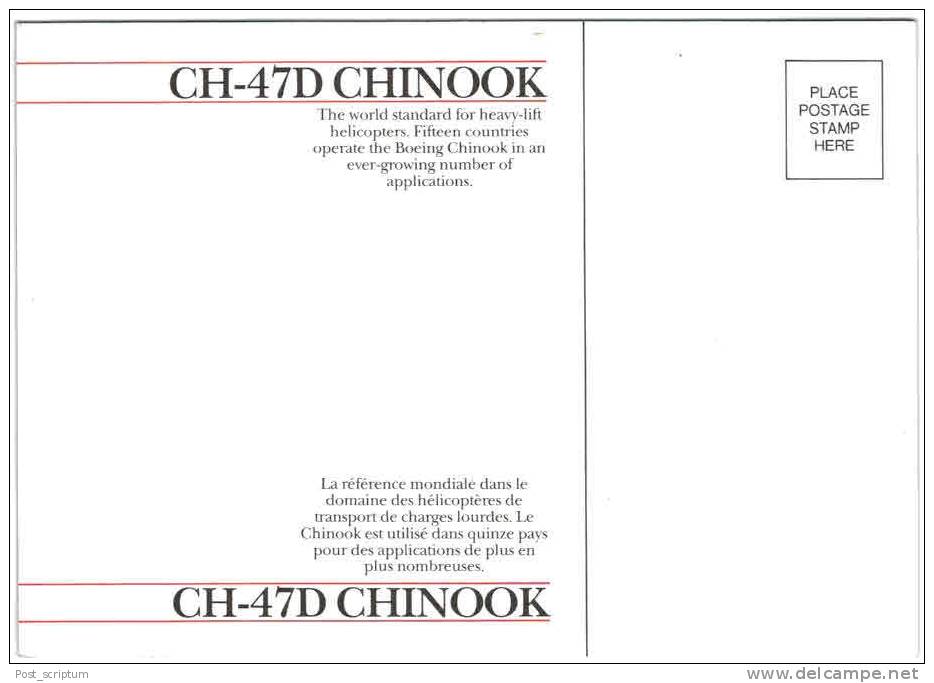 Thème - Transport - Hélicoptère - Chinook Ch 47 D - Hélicoptères