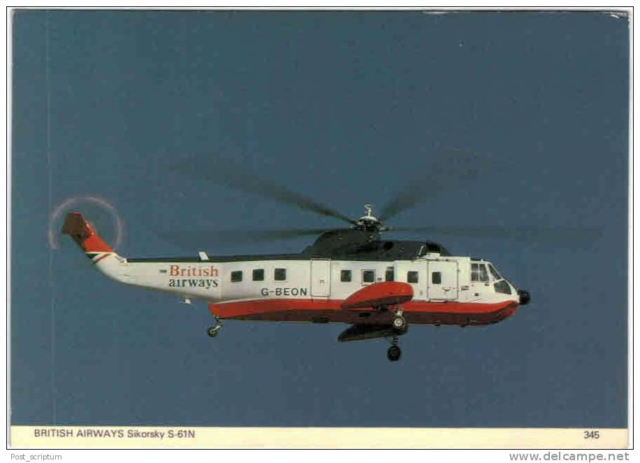 Thème - Transport - Hélicoptère - British Airways Sikorsky S 61 N - Hélicoptères