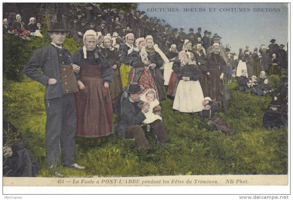 LA FOULE A PONT L´ABBE -29- PENDANT LES FETES DE TREMINOU - Pont L'Abbe