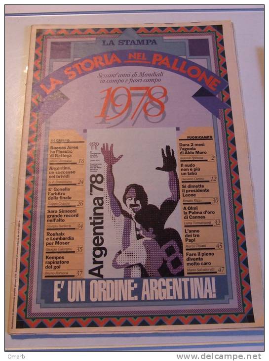 Lib062-5 La Storia Nel Pallone Campionati Mondiali Calcio 1978, World Football Cup, Coupe Du Monde, Fascicolo La Stampa - Deportes