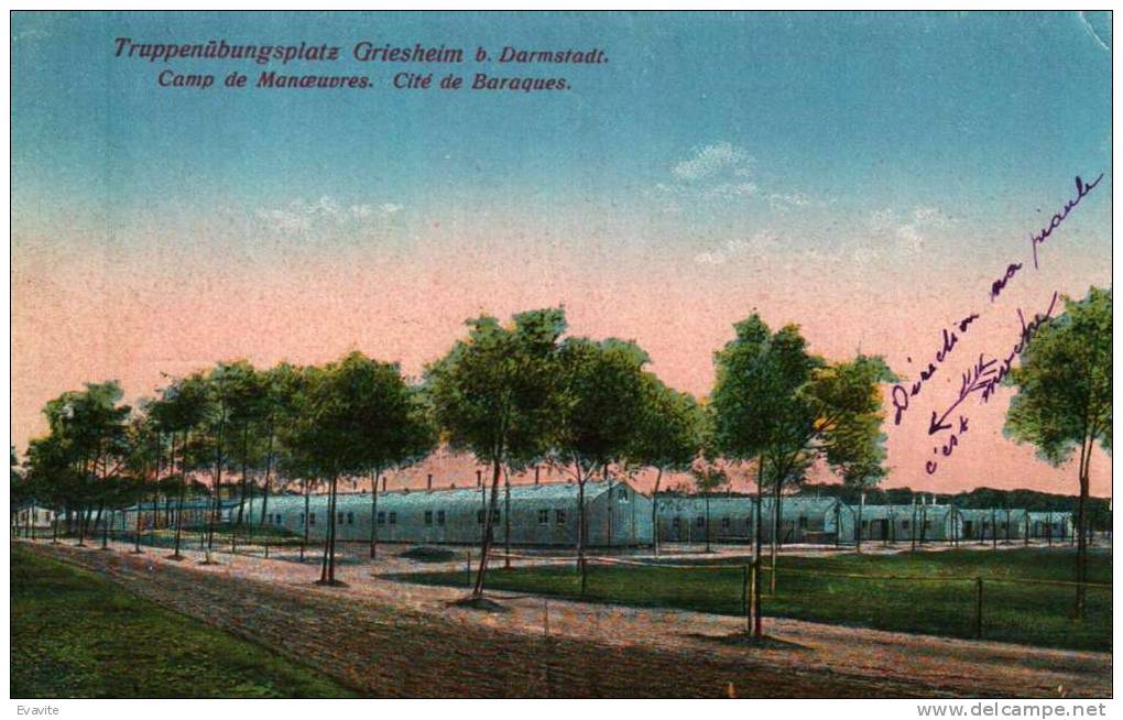 CPA Allemagne -      GRIESHEIM   -  Camp De Manoeuvres - Cité De Baraques  - - Griesheim