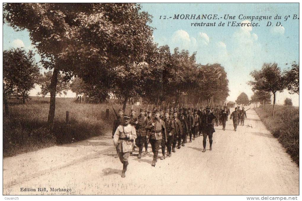 57 MORHANGE - Une Compagnie Du 9è B.C.P. Rentrant De L'exercice - Morhange
