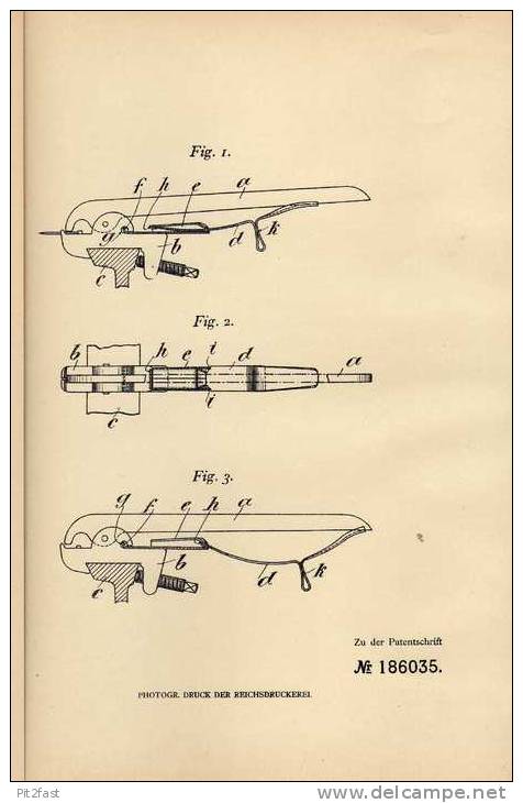 Original Patentschrift - J. Seiler In Gossau , St. Gallen , 1906 , Stickmaschine , Sticken , Nadelkluppe !!! - Machines