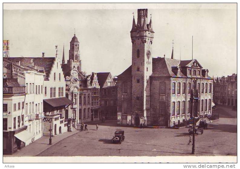 LIER = Carte Photo =  Grand'Place Et Hôtel De Ville (vierge) - Lier