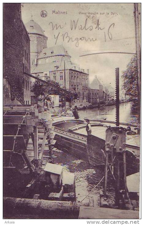 MALINES = Vieux Moulin Sur La Dyle  (Nels  Bxl  S.37  N° 9) 1912 - Mechelen