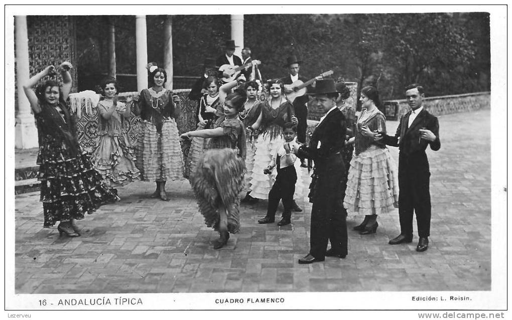 CPA ESPAGNE ESPANA ANDALUCIA TIPICA  FLAMENCO CUADRO FETE  FOLKLORE DANSE MUSIQUE (NON ECRITE) - Sonstige & Ohne Zuordnung