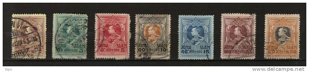 Siam: Année 1920,Série Complète,« Effigie De Vajiravudh» ,N° 158 à 164 (7 Timbres) - Siam