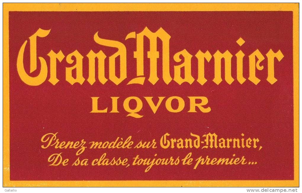 GRAND MARNIER LIQUOR  PRENEZ MODELE SUR GRAND MARNIER - Schnaps & Bier