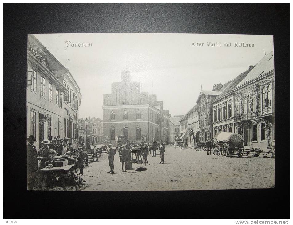 PARCHIM ALTER MARKT MIT RATHAUS Nach HOHENOFEN NEUSTADT DOSSE ED. HAMBURG - Parchim