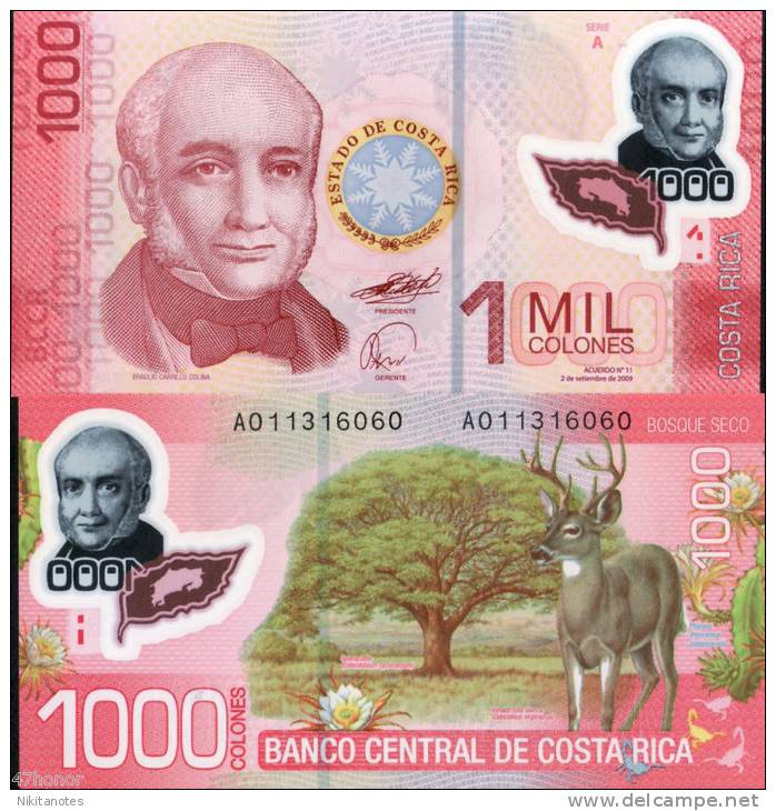 Costa Rica, 1000 Colones 2011, P-NEW, First Polymer UNC - Costa Rica